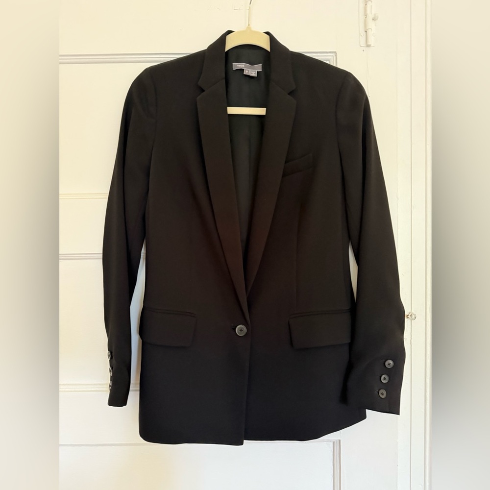 Vince Classic Black Blazer - Size 0 Womens